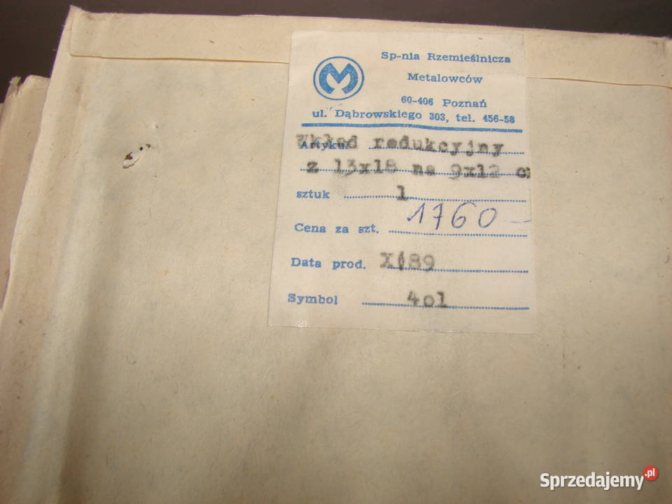 Wkład redukcyjny z 13x18 na 9x12 Pruszcz Gdański