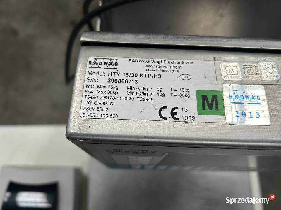 Waga platformowa RADWAG HTY 1530 KTP H3 sprzedam