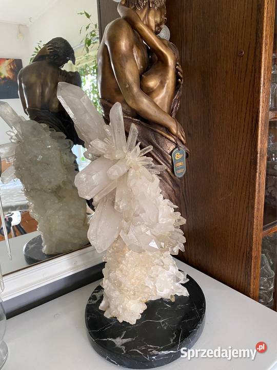 Ogromna Rzeźba z brązu kryształ górski dolnośląskie Bystrzyca Kłodzka