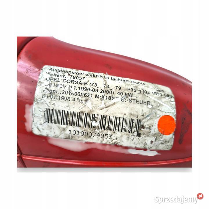 LUSTERKO PRAWE Opel Corsa B 19932000 elektryczne