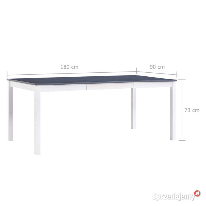 Stół do jadalni białoszary 180x90x73 drewno Stoły Warszawa