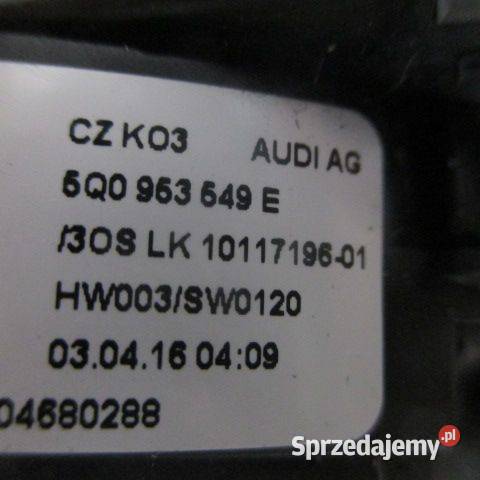 AUDI A3 PRZEŁĄCZNIK 8V0953521FK TAŚMA 5Q0953549E Rakoniewice