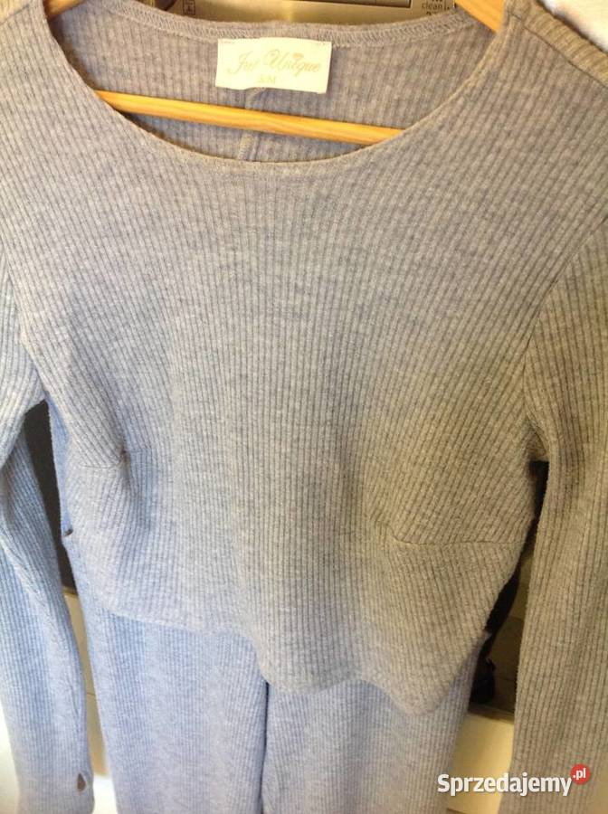 Set Komplet Crop plus Spodnie Damski Just Unique niebieski Nowa Sól sprzedam