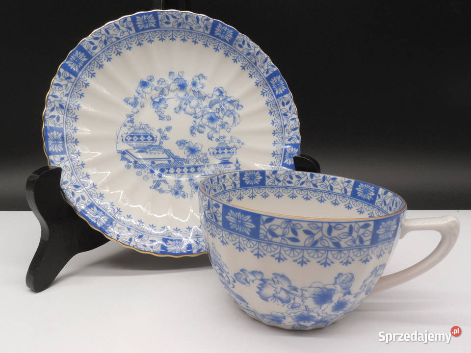 Filiżanka ze Spodkiem Seltmann Weiden China Blau Raszków