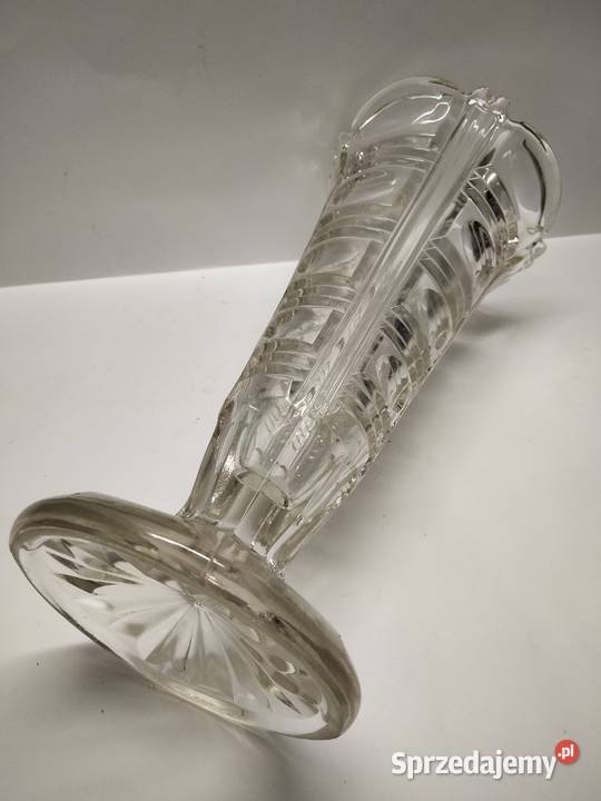 Duży wazon szkło Vintage lata 5060te Walther Gniezno