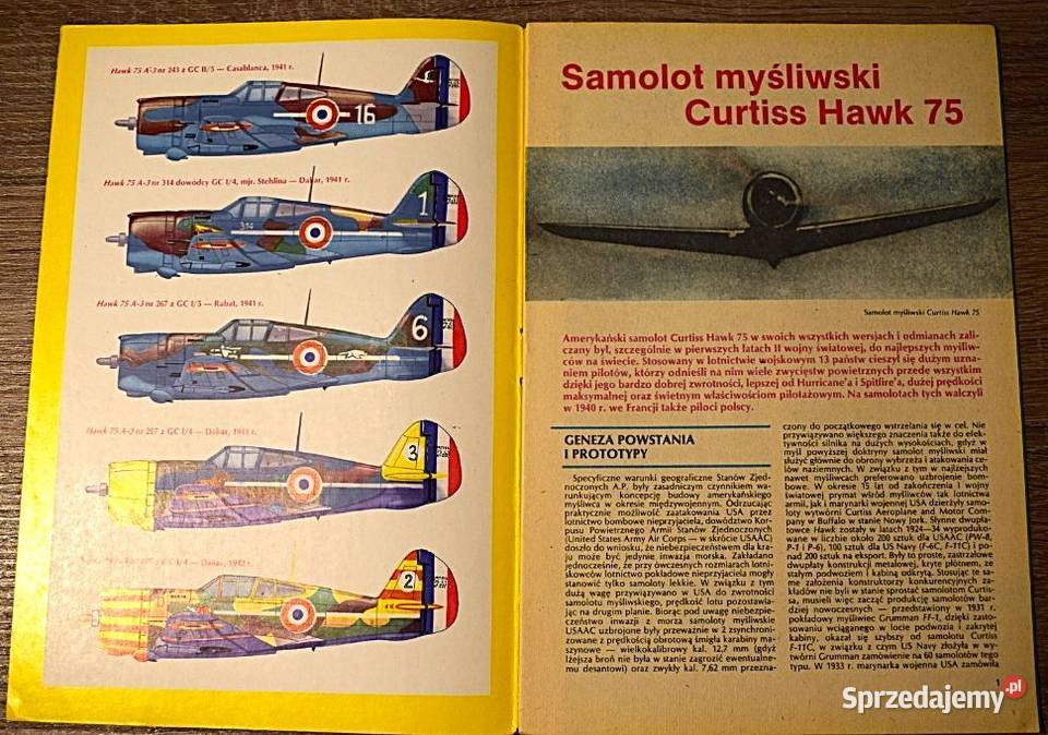 Samolot myśliwski Curtiss Hawk 75 seria TBiU kujawsko-pomorskie Chełmno