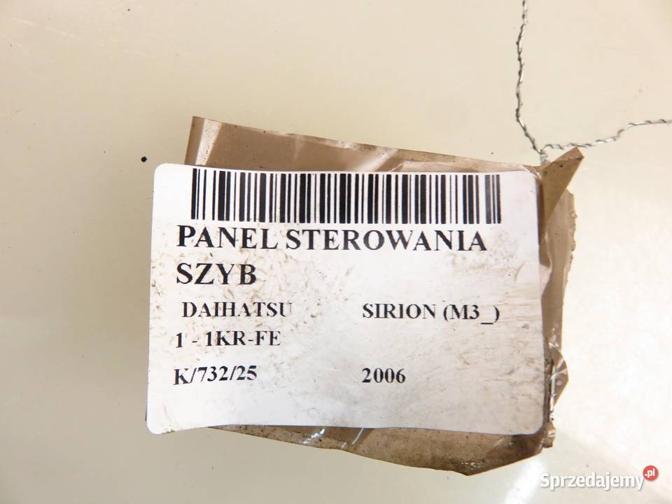 PANEL SZYB DAIHATSU SIRION M3