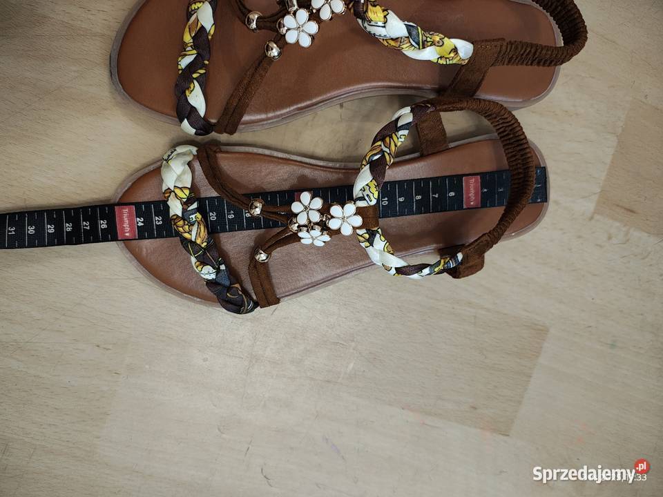 Sandały sandałki damski w stylu Boho z kwiatkami zachodniopomorskie Szczecin sprzedam