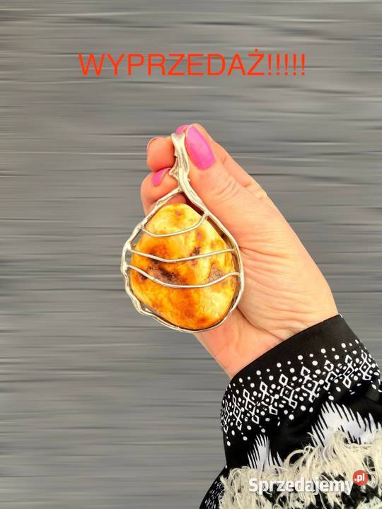 WYPRZEDAŻ wisior srebro 925 bursztyn bałtycki srebro Pomlewo sprzedam