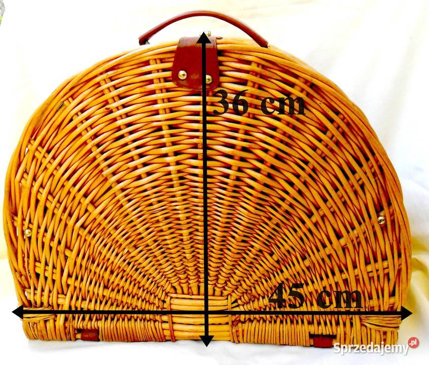 Koszyk Kosz piknikowy wiklinowy 4 osób Torby, plecaki i walizki