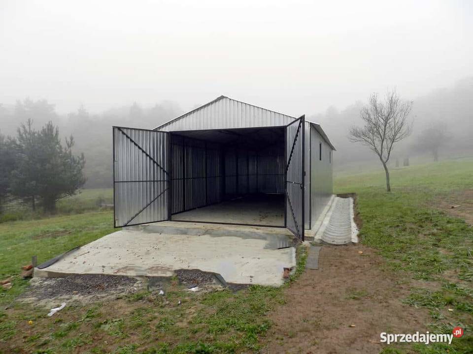 Blaszana montowana hala 510 m srebrna Nieruchomości