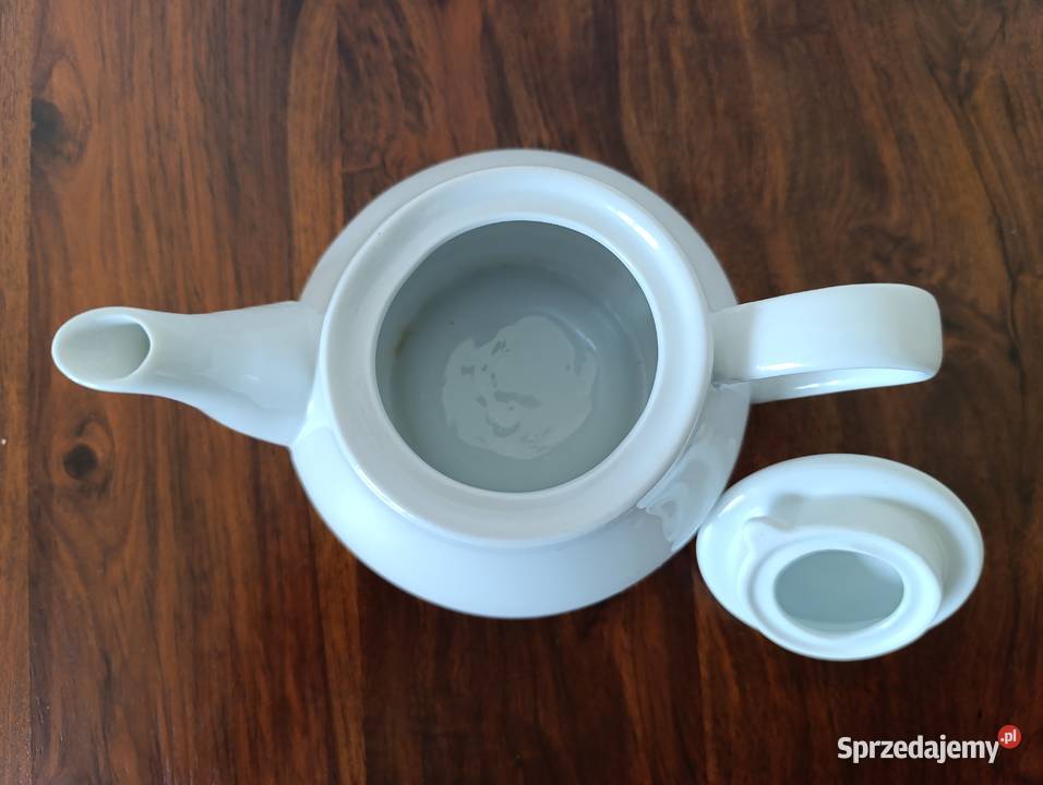Czajniczek dzbanek imbryk herbata porcelana biały Gdańsk