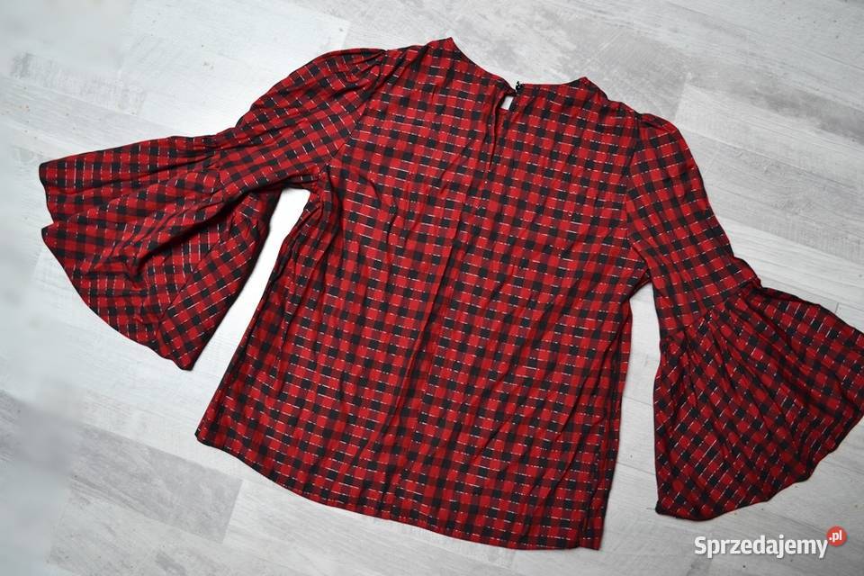 Primark Bluzka w kratkę rozszerzane rękawy kujawsko-pomorskie Toruń