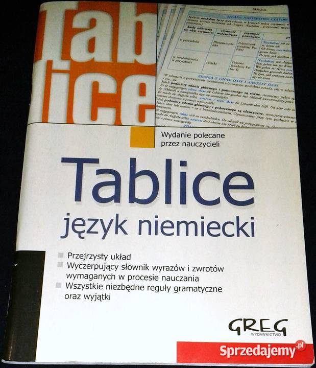 Tablice Język niemiecki Agnieszka Jaszczuk miękka Chełm