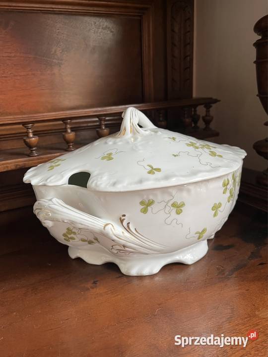 Waza wielka pokrywka PP Porsgrund Norge Secesja