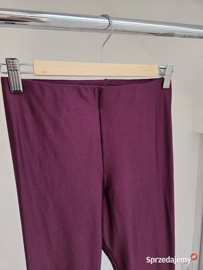 Burgundowe połyskujące legginsy Tezenis Liszki sprzedam