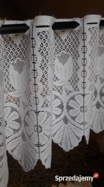 Biała zazdrostka panelowa wys 30 60 firanka Radom