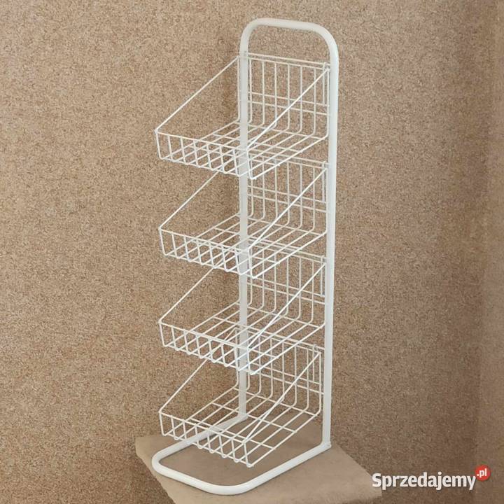 Stojak z koszykami na ladę biały