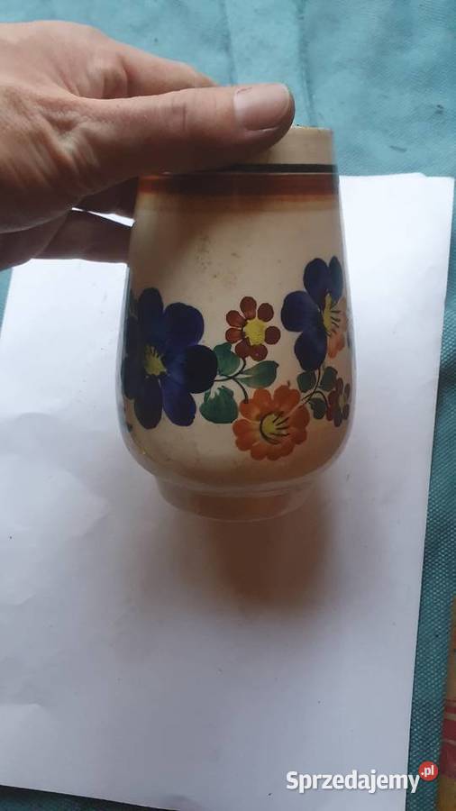 Fajansowy wazon Włocławek 1970 Sygnowany Ręcznie Warszawa sprzedam