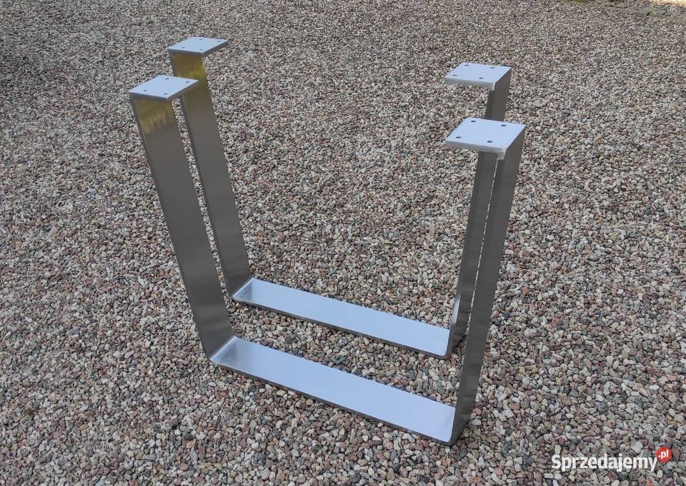 Nogi do stołu trapez stal satyna 80cm Żuromin