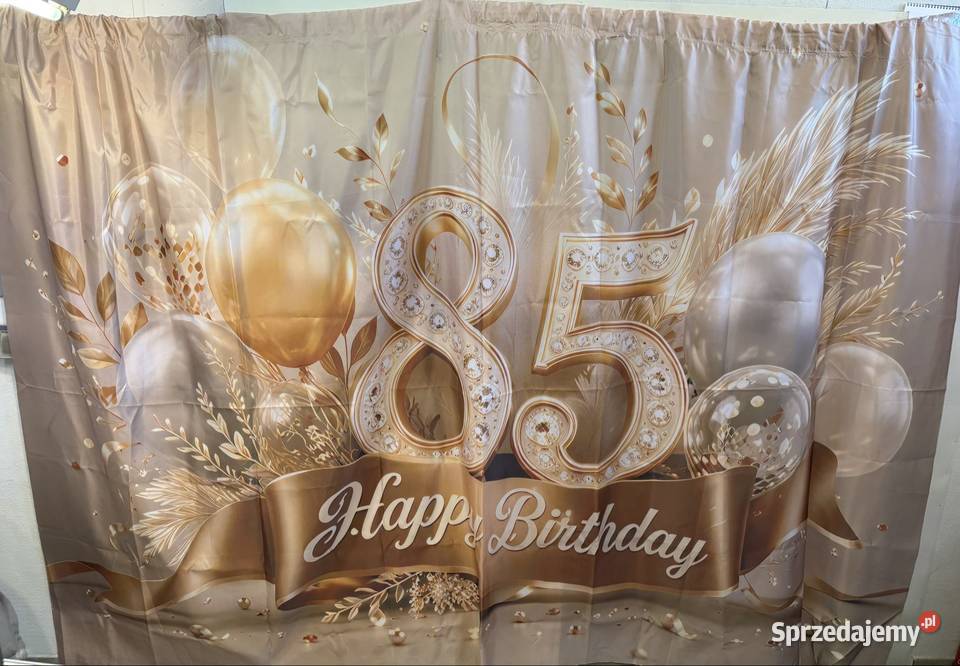 Baner urodzinowy 85 lat Happy Birthday 3m x 2m opolskie Kędzierzyn-Koźle