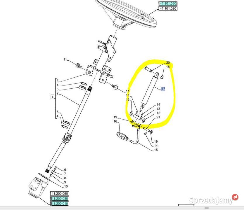 Siłownik 48014220 gazowy kolumny kierowniczej T4 Białystok
