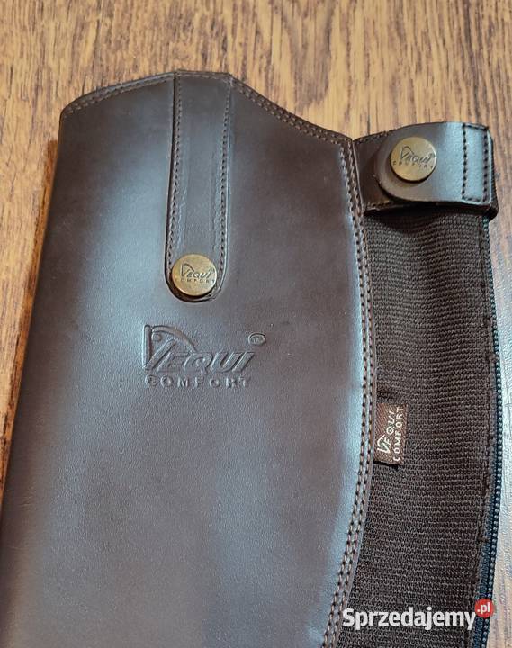 Czapsy oficerkowe z gumami Equi Comfort XS skóra Jasień