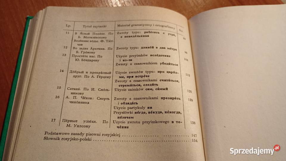 Russkij zyk jazyk klasy IV 4 liceum Gdańsk