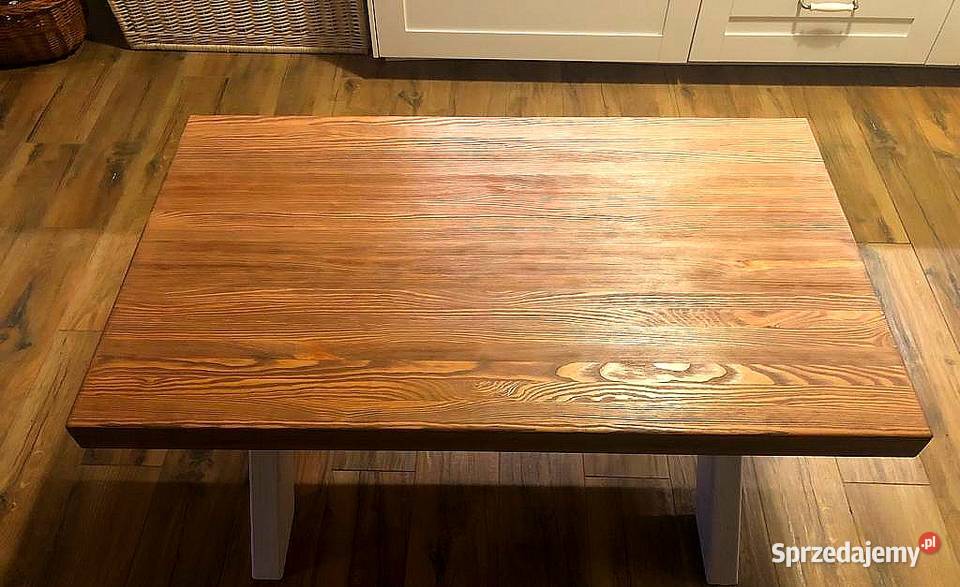Ława drewniana postarzana stolik kawowy stół Radków