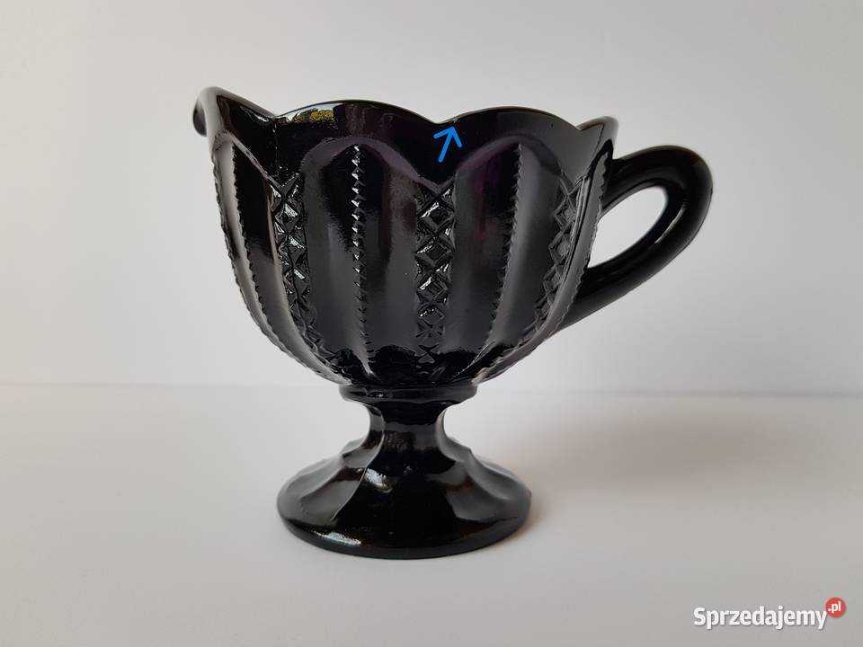 Duży hialitowy mlecznik Iksy 2 Ząbkowice szkło