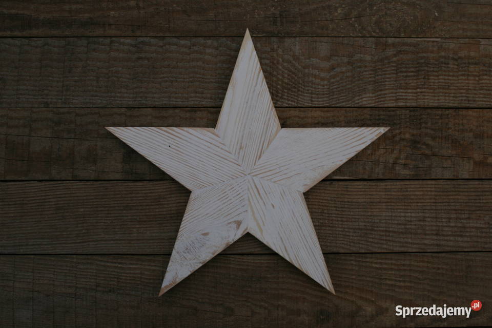 Gwiazdy drewniane rustykalne 3 sztuki zestaw Mielec