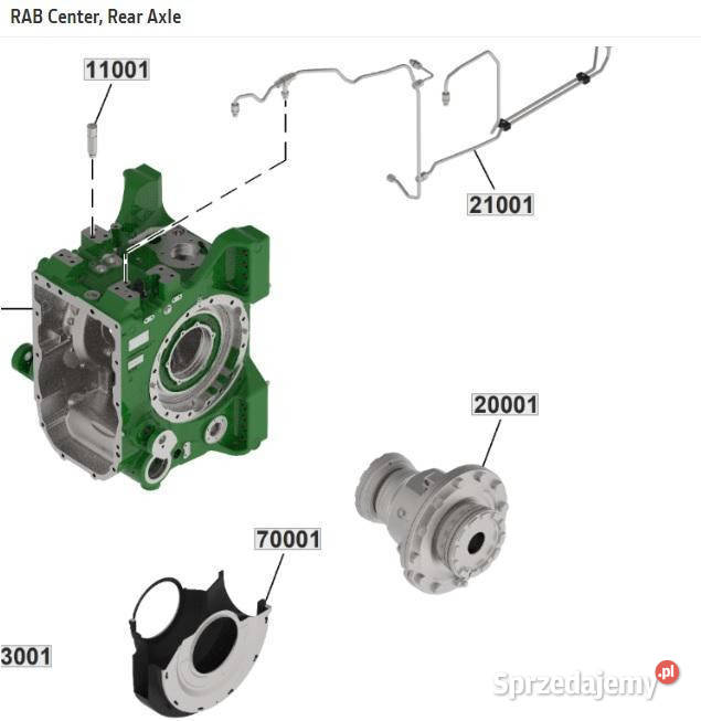 John Deere 6230 6250 dyferencjał tylny mechanizm sprzedam