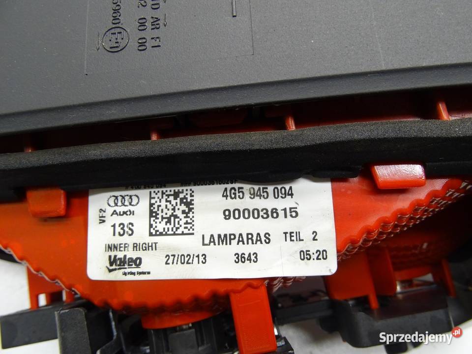 LAMPA PRAWA PRAWY TYŁ TYLNA 4G5945094 AUDI A6 C7