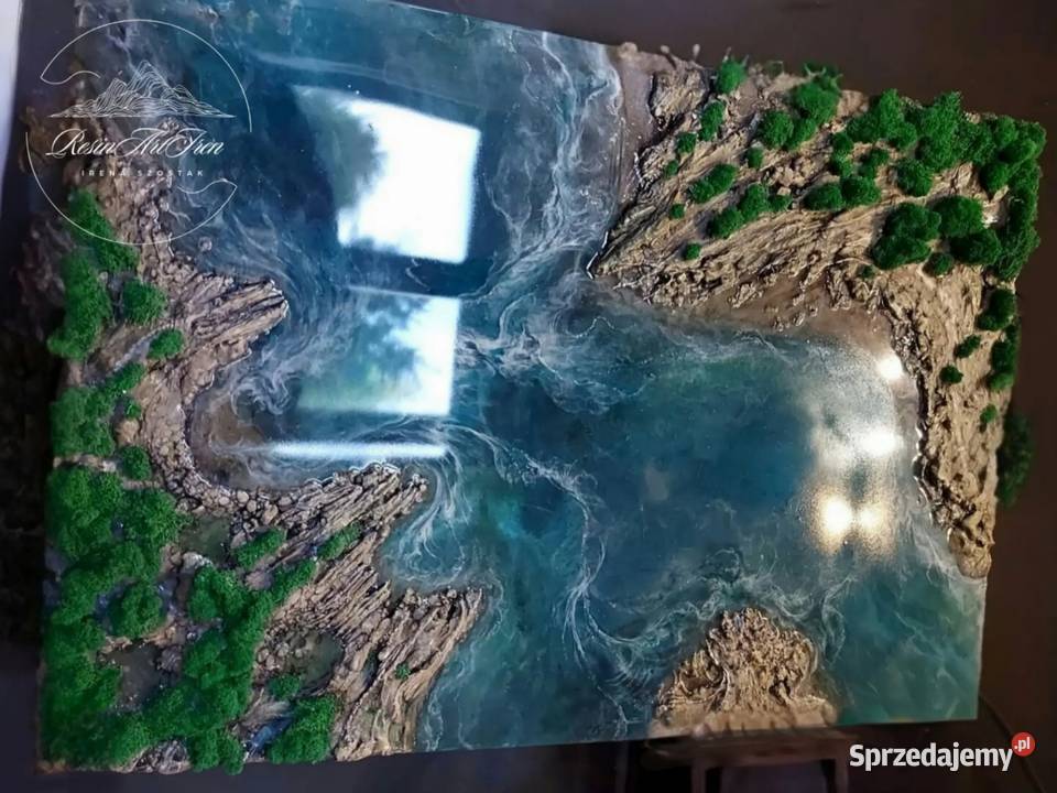 Obraz kanion żywica epoxydowa mech 100x70 na Warszawa