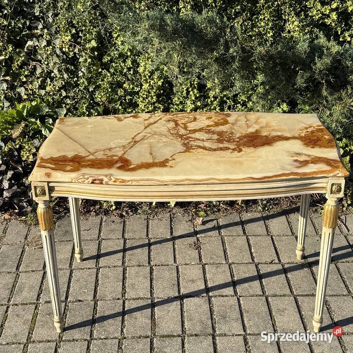 ARTexpert Stół stolik kawowy kamienny blat onyks Dobrzany