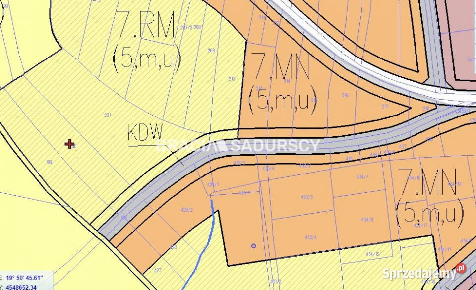 sprzedaży gruntu Modlniczka Słoneczna 1800 małopolskie