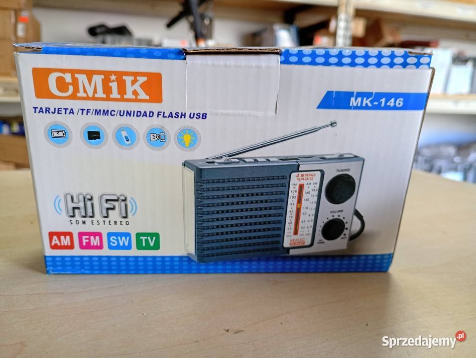 Przenośne Radio Retro CMiK MK146 QL260 z Przysucha