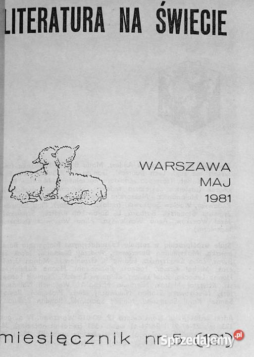Literatura na świecie 5 121 1981 miękka Chełm
