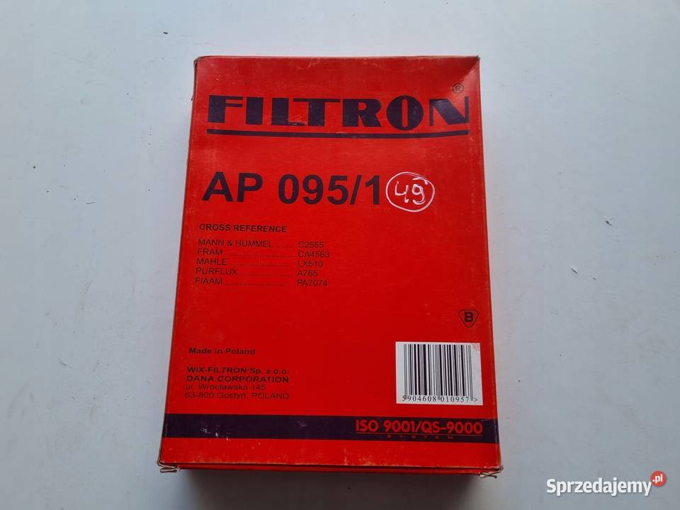 Fiat Uno 13 14 TURBO FILTR POWIETRZA AP0951 osobowe Janów