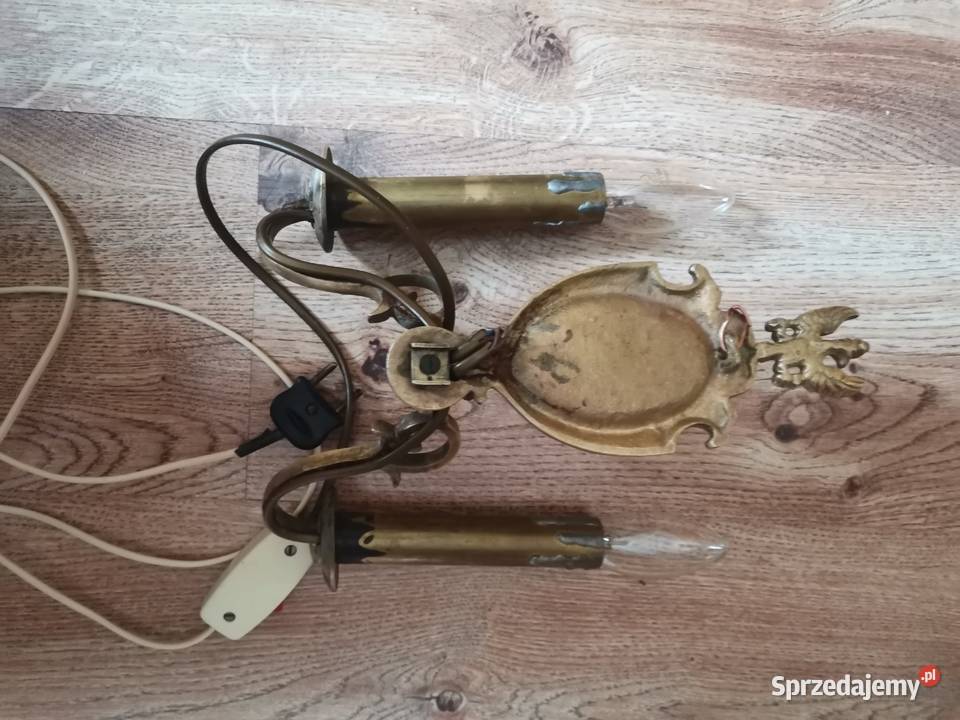 Mosiężny podwójny kinkiet Księstwo Warszawskie Kraków