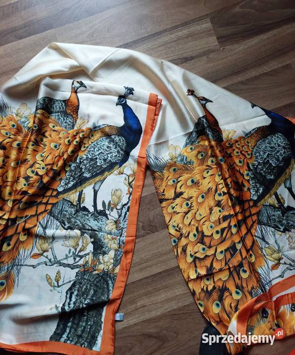 Duży nowy szal wiskoza i jedwab paw Wrocław