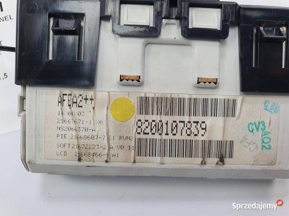 WYŚWIETLACZ PANEL RENAULT MEGANE 8200107839 Lipno