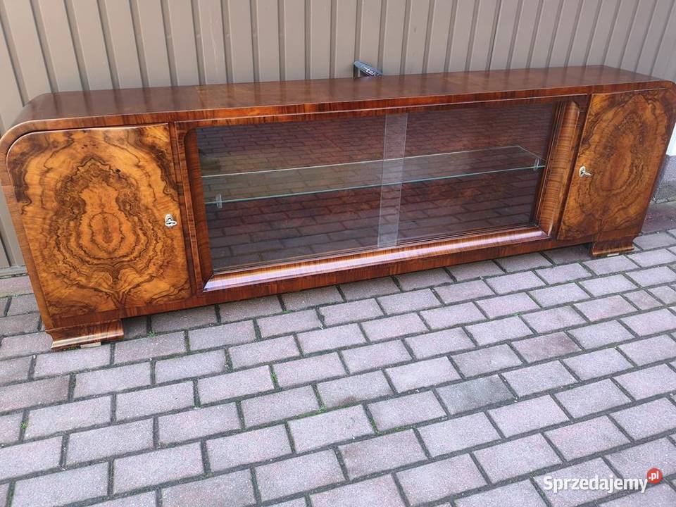Komoda RTV Niska ARTDECO Orzech Unikat 200 Stara Swarzędz