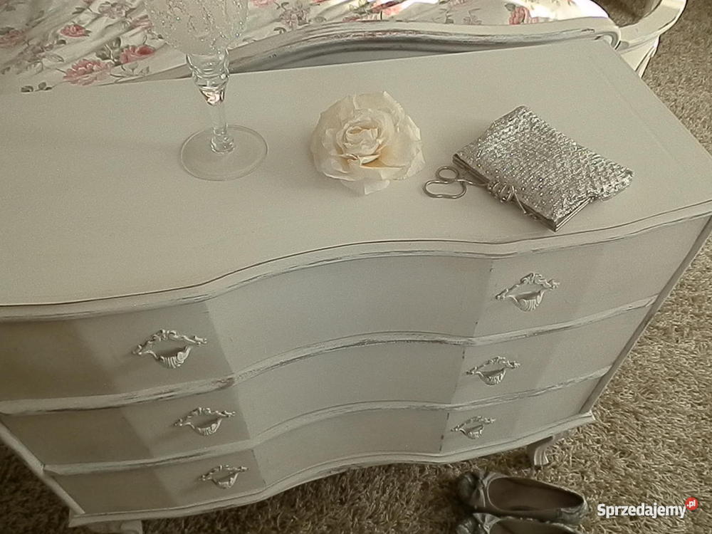 Łóżko shabby chic królewskie ludwikowskie dolnośląskie Lubin