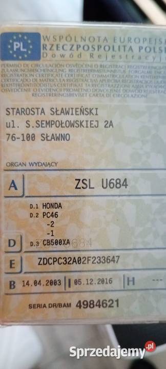 HONDA CB500 Darłowo