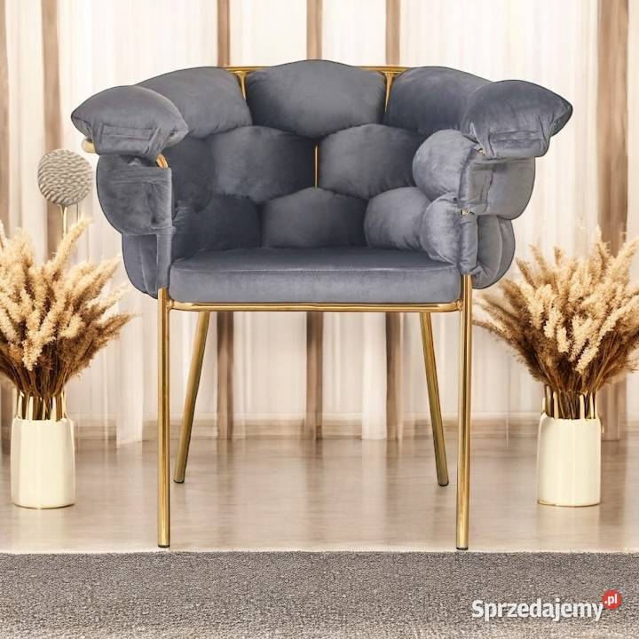 Szare Krzesło Tapicerowane Ballon Wysyłka 24H