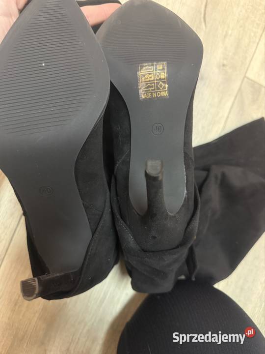 40 Czarne ekskluzywne kozaki szpilki wieczorowe Kraków