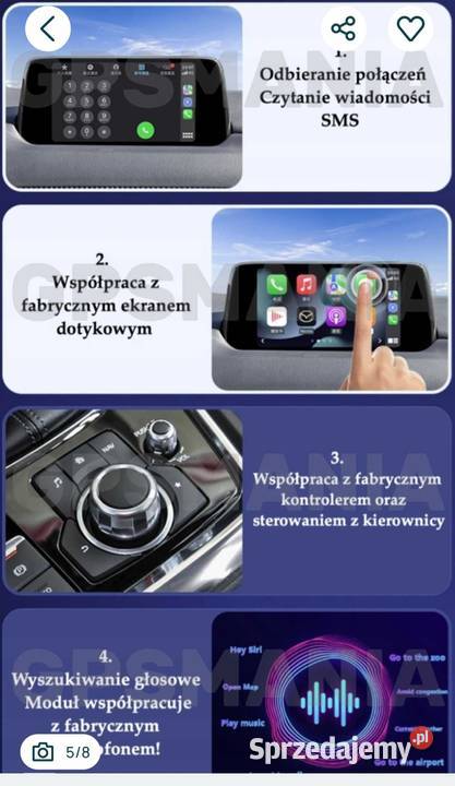 Mazda Android Auto Apple CarPlay do systemu MZD Aleksandrów Łódzki