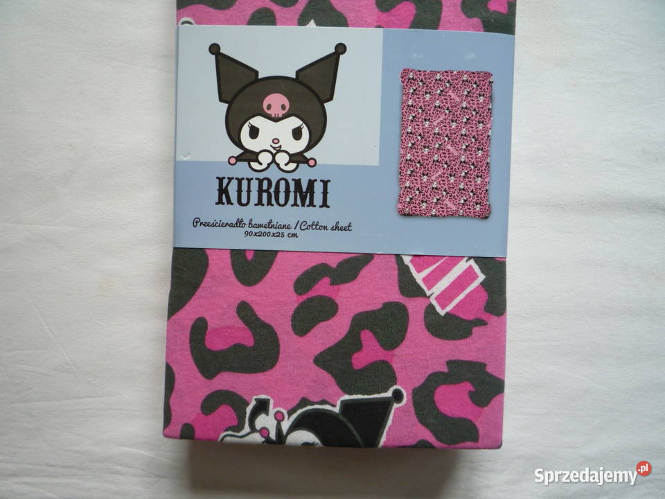 Kuromi Różowe Prześcieradło bawełniane jersey z Szczecin