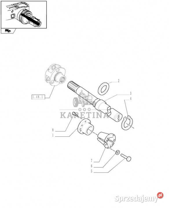 Holland T6010 T6090 T6070 Wałek 27t 1083mm l Części i osprzęt rolniczy Jastrzębniki sprzedam